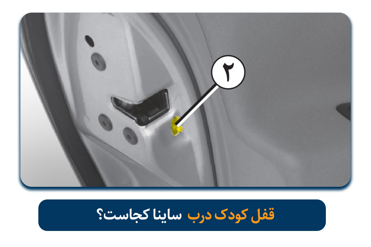 قفل کودک درب ساینا کجاست؟
